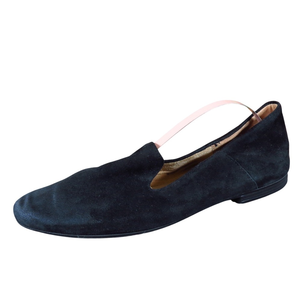 Naturalizer Lorna Women Shoes Flat Loafer 8M Casual Professional Black Suede